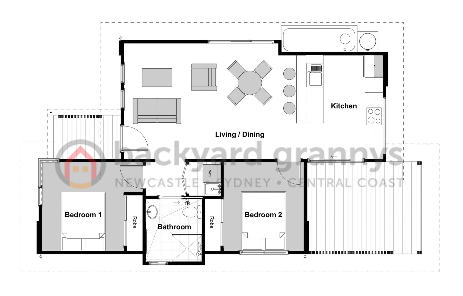 silverdale designer granny flat floor plan